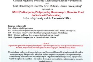 XXIII Podkarpacka Pielgrzymka Honorowych Dawców Krwi do Kalwarii Pacławskiej