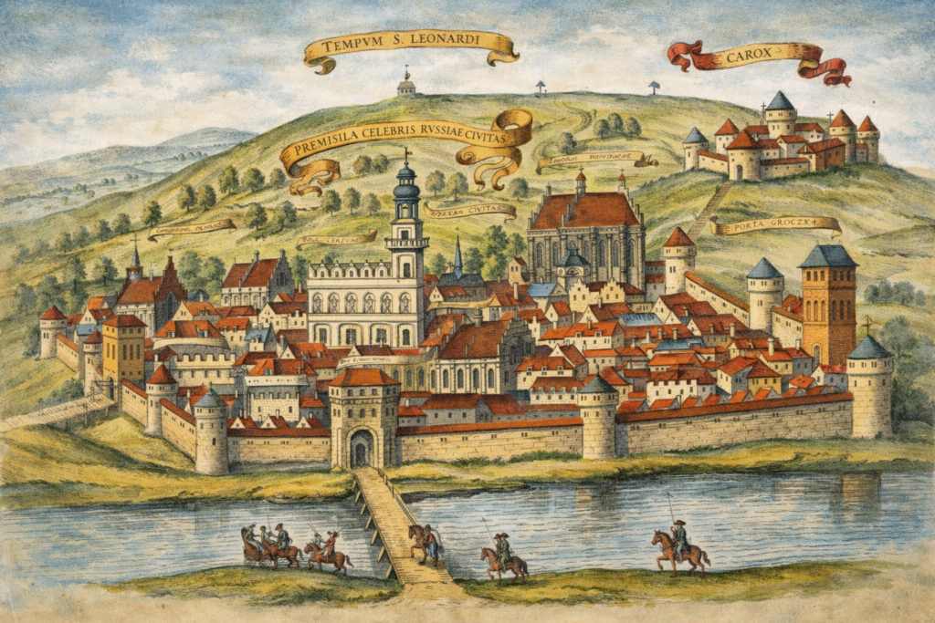 Rycina Georga Brauna z 1617 roku ukazuje kościół jako orientowaną, jednonawową budowlę ze schodkowymi szczytami. Jednak prawdziwa próba przyszła w 1638 roku – pożar strawił niemal wszystko.