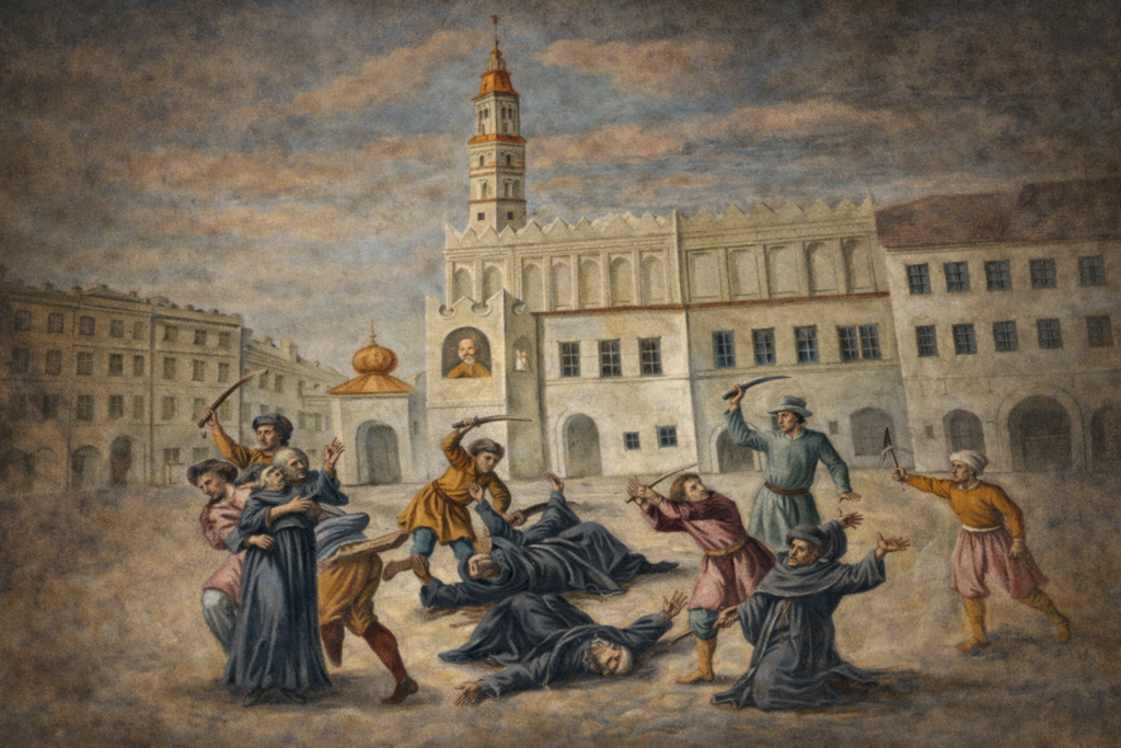 Dzień 20 lipca 1495 roku zapisał się krwawymi zgłoskami w kronikach miasta i zakonu. Wydarzenie miało miejsce podczas najazdu wojsk mołdawskich hospodara Stefana Wielkiego.