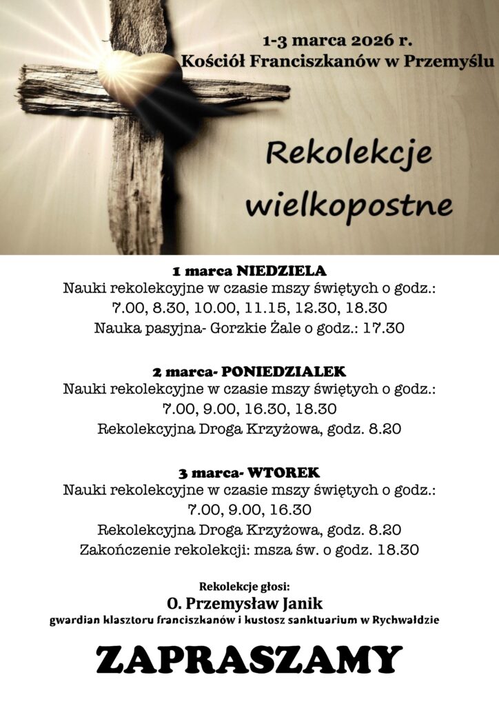 „Czas powrotu do Serca” – Rekolekcje Wielkopostne 2026 w Przemyślu